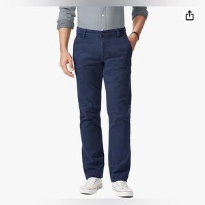 Like new! Dockers Original Alpha Khaki Navy Blue Pants Size 34/32